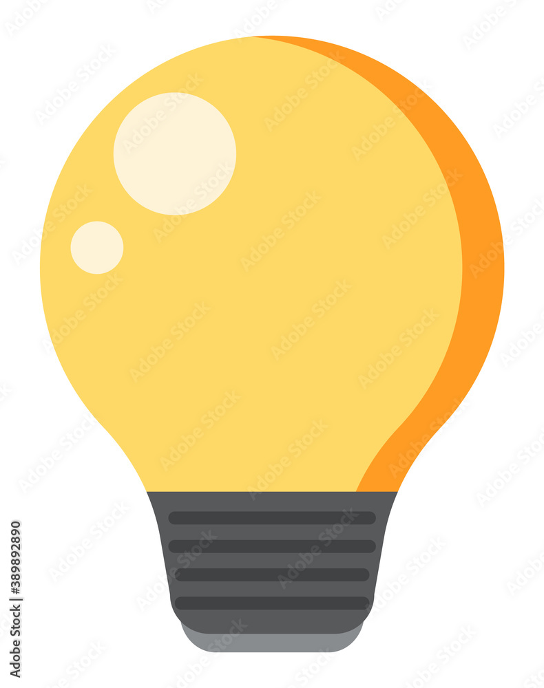 Poster creative idea in light bulb icon on white background as inspiration concept. vector design element. 