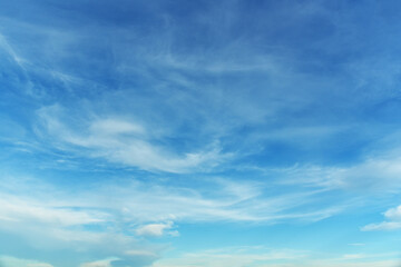 Naklejka na ściany i meble Sky white clouds, beautiful clouds in the blue sky