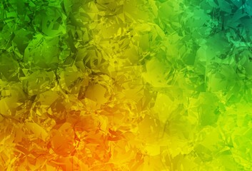 Light Green, Yellow vector doodle pattern with roses, flowers.