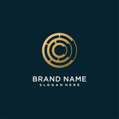 Golden letter logo with inital C for company, creative, brand, Premium Vector part 5
