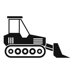 Job bulldozer icon. Simple illustration of job bulldozer vector icon for web design isolated on white background