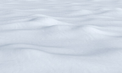 Fototapeta na wymiar White snow field with bumps background