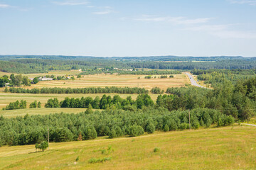 Rural view from Sirveta Observation Tower, Didziasalis, Lithuania