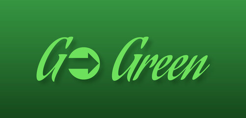 Go green con sfondo colorato