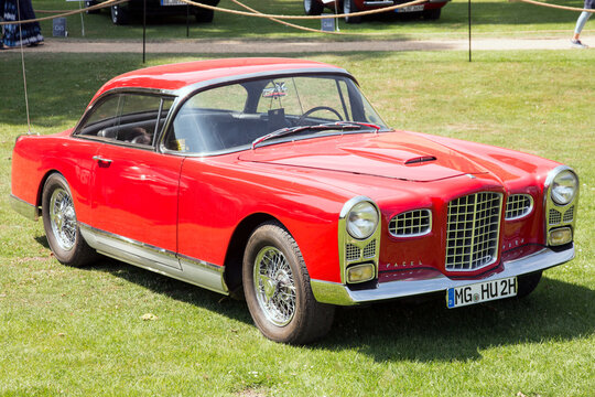Jüchen, Germany - August 2019. Front and side view of a 1956 Facel Vega / FV2B 