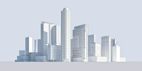 Fototapeta premium Skyline drawing