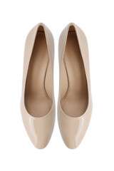 Brown women shoes. View from above