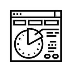 time planning line icon vector. time planning sign. isolated contour symbol black illustration