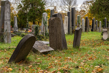 Jewish graves at the Vienna Central Cemetery in November