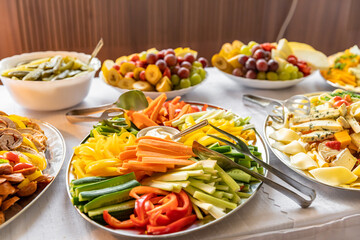 vegetable dish at a catreing banquet