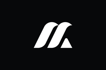 AM logo letter design on luxury background. MA logo monogram initials letter concept. AM icon logo design. MA elegant and Professional letter icon design on black background. AM MA