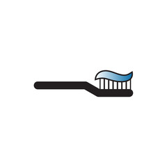 Tooth brush icon logo design template