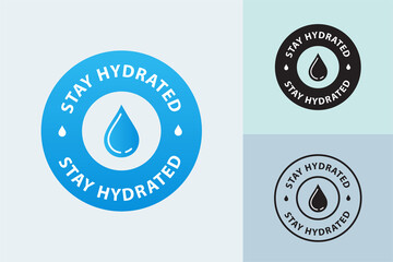 stay hydrated seal, vector illustration, Drink More Water