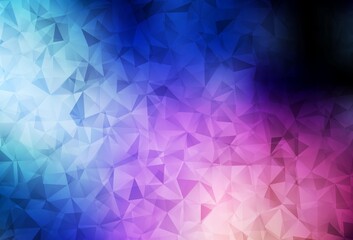 Dark Blue, Red vector abstract polygonal template.