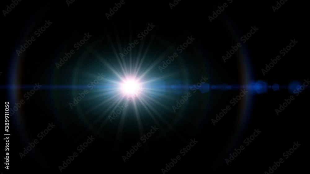 Wall mural broadcast light flares animation loop