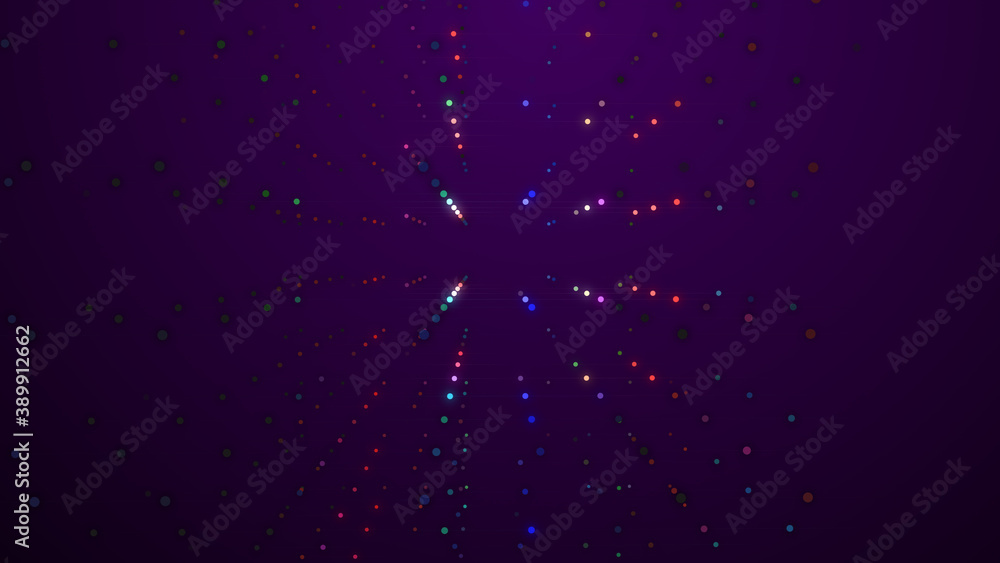 Poster 3d rendering of transparent glow light effect.