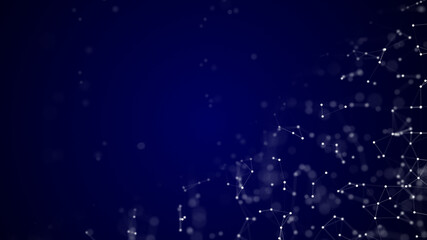 Fototapeta premium 3d rendering of abstract plexus background with connected lines and dots.