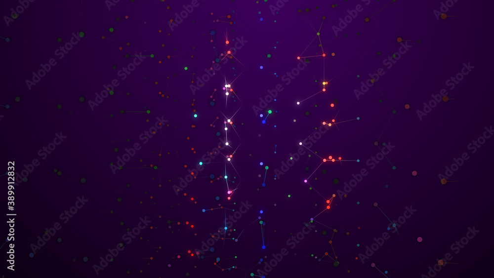 Poster 3d rendering of transparent glow light effect.