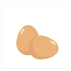 Chicken egg icon logo vector illustration