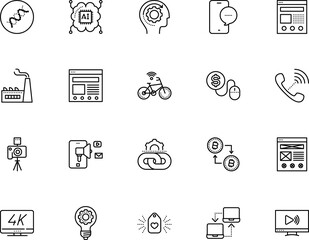 technology vector icon set such as: location, frontend, creativity, love, factory, dial, brand, logic, bulb, chemistry, slider, device, biotechnology, programming, pictogram, linked, peer, lcd