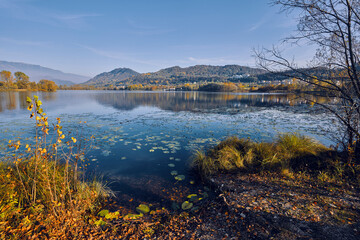 Revine lake in veneto, Italy