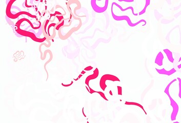 Light Pink, Yellow vector background with abstract shapes.