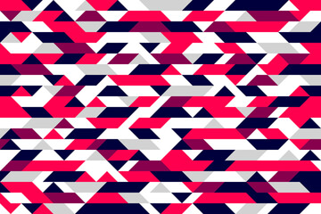 Fototapeta premium Mosaic seamless pattern, geometric chaotic tiling vector background for wallpapers, wrapping paper or website backgrounds.