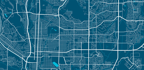 Vector map of Colorado Springs, USA, United States. Street map art poster illustration.