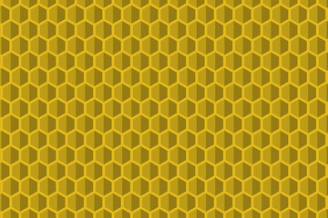 Gold abstract honeycomb pattern, Yellow polygon background