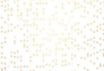 Light Yellow vector template with isolated numerals.