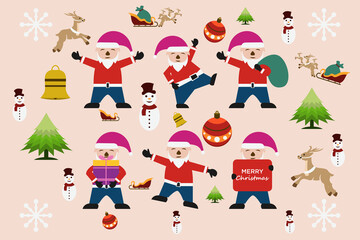 Christmas vector icons design vector template