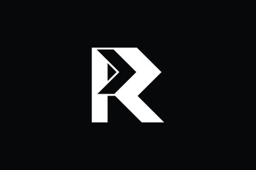 PR logo letter design on luxury background. RP logo monogram initials letter concept. RP icon logo design. PR elegant and Professional letter icon design on black background. R P PR RP