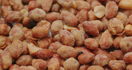 Stack of the crispy peanut