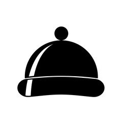 Winter, knit hat icon isolated on white background.