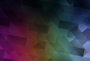 Dark Multicolor vector template with rhombus.