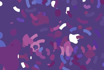 Light Purple, Pink vector template with chaotic shapes.