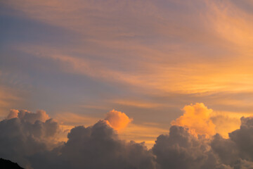 Blue sky with cloud  sunset at Phuket Thailand
