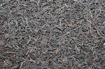 Dry black leaf tea for background
