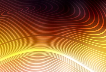Dark Orange vector background with wry lines.
