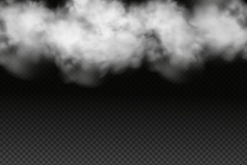 Cloudy sky or smog over the city.Vector illustration.