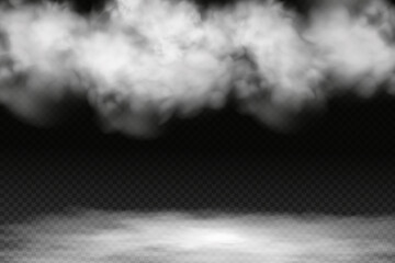 Cloudy sky or smog over the city.Vector illustration.
