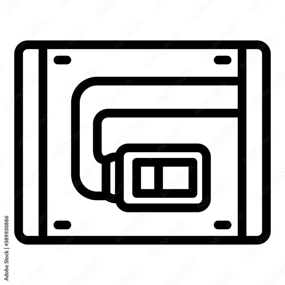Poster tablet setting icon. outline tablet setting vector icon for web design isolated on white background