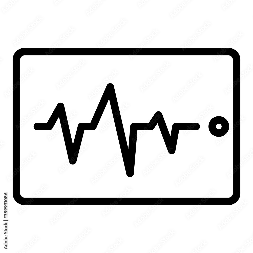 Poster support tablet icon. outline support tablet vector icon for web design isolated on white background
