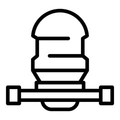 Water energy pump icon. Outline water energy pump vector icon for web design isolated on white background