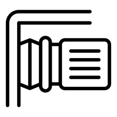 Screw water pump icon. Outline screw water pump vector icon for web design isolated on white background