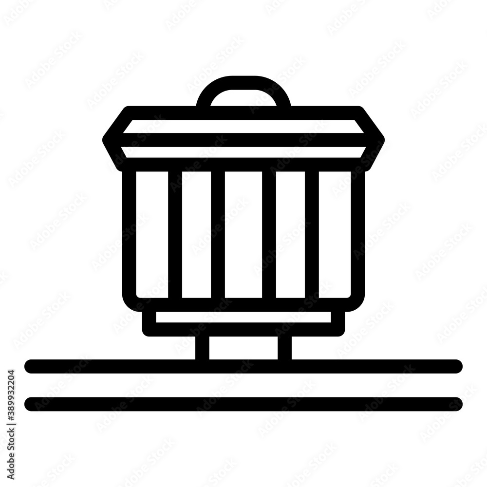 Poster engineer pump icon. outline engineer pump vector icon for web design isolated on white background