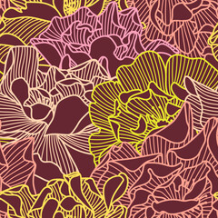 Seamless pattern with roses.