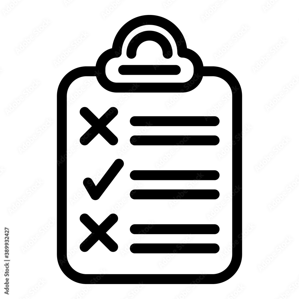Poster assignment list icon. outline assignment list vector icon for web design isolated on white backgroun