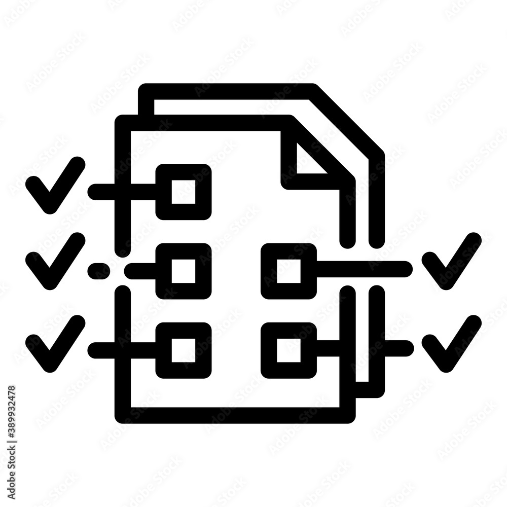 Poster assignment checklist icon. outline assignment checklist vector icon for web design isolated on white