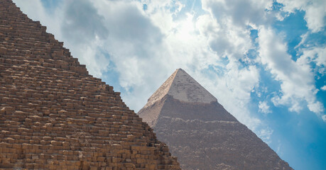 Fototapeta na wymiar pyramids of Giza, in Egypt.